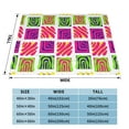 thumbnail image 6 of South American Crayon Doodles Pattern Throw Blanket, Super Soft Anti-Pilling Flannel Bed Blankets, 50"x40", 6 of 8