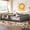 Gray, variant on URTR Beige Queen Size Floor Bed with Bookcase Headboard and Safety Guardrails, Solid Pine Wood Low Profile Bed Frame, No Box Spring Needed
