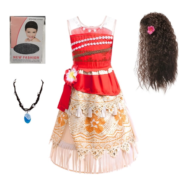 Disfraz de Moana para Niñas Traje de Aventura Princesa del Océano Fiesta de Cumpleaños de Vestir
