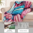 thumbnail image 4 of Macarons Blanket for Kids Women Men, Flannel Macarons Blankets Gifts, Macarons Throw Blanket for Sofa Couch Bed Living Room Soft Warm Cozy Macarons Decor 40" x 50", 4 of 7