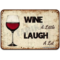 Wine A Little Laugh A Lot Iron Poster Painting Tin Sign Vintage Wall Decor for Cafe Bar Pub Home Beer Decoration Crafts