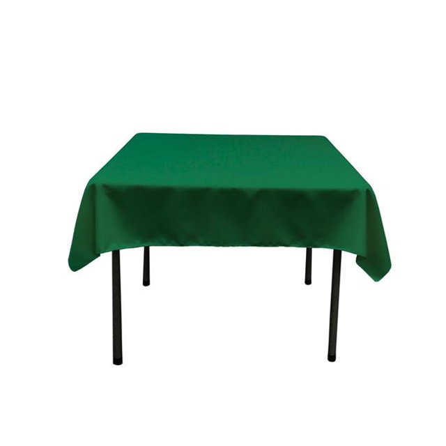TCpop58x58-GreenEmP32 Polyester Poplin Square Tablecloth, Emerald Green - 58 x 58 in.