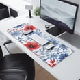thumbnail image 2 of Long Mouse Pads for Desk,Pioneer Flower Floral Print Pattern Desk Mats on Top Of Desks, Desk Mouse Pad Extra Large with 3mm Non-Slip Base and Stitched Edge for Gaming,Office,Work,Home 31.5"x11.8", 2 of 6