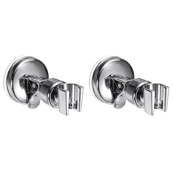 2Pcs Shower Head Holder, Suction Cup Shower Head Holder, Handheld Removable Showerhead(Silver/Orange)