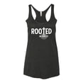 thumbnail image 2 of Wild Bobby Rooted in Christ Inspirational/Christian Women Tri-Blend Racerback Tank Top, Vintage Black, Small, 2 of 5