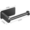 thumbnail image 4 of Portarrollos de papel higiénico autoadhesivo Rawiri - Portarrollos de papel higiénico no perforado - Adhesivo de pared de acero inoxidable pintado - Negro, 4 of 5