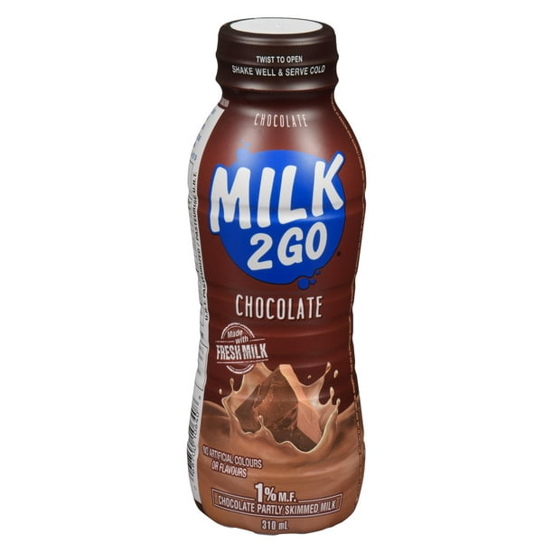 Milk2Go 1% Chocolate Partly Skimmed Milk, 310 mL
