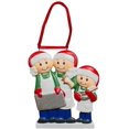 thumbnail image 1 of Paquete de 2 colgantes de Navidad Meskcv adorno personalizado con nombre delantal de cocina 3 miembros, 1 of 5