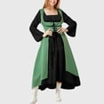 thumbnail image 2 of KPOPLK Renaissance Dress Women Lace Up Cottagecore Sleeveless Long Dress Medieval Costume(M,Brick Red), 2 of 2