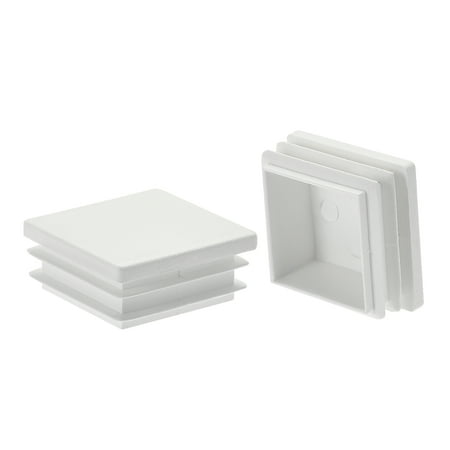 - 20 Pcs 39mmx39mm(1.54inch) Plastic Tubing Plug Square Post End Caps for Handrail Stair Newel Guardrail Tube White