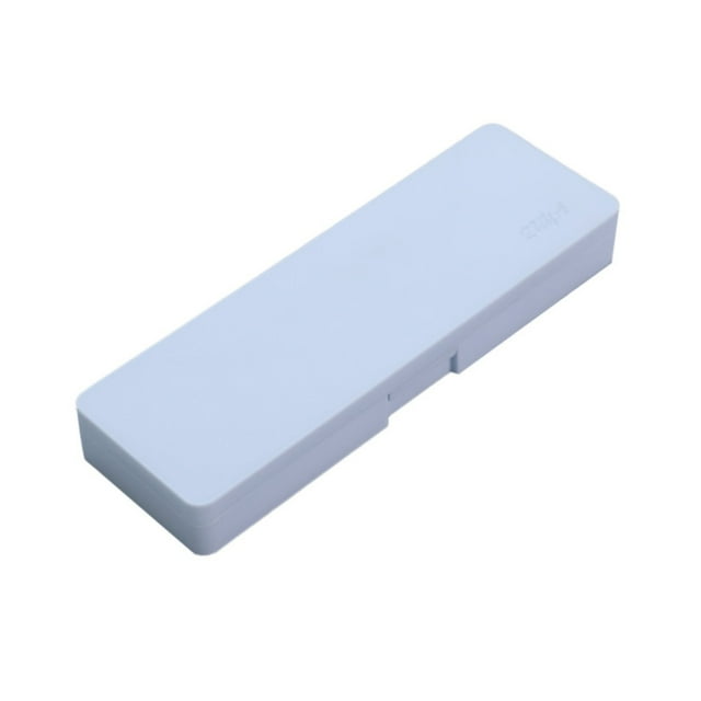 Clearance! Pencil Box Plastic Pencil Box Pencil Box Hard Pencil Case Crayon Box with Snap Tight Lid Plastic Pencil Boxes Stackable Design Supplies Storage Organizer Box One Size Blue