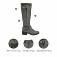 thumbnail image 4 of DREAM PAIRS Women's Low Heel Knee High Riding Boots Zipper easy on(Wide-Calf) TURTLE-W GREY Size 8, 4 of 4