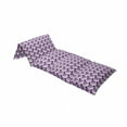 thumbnail image 4 of Abstract Floor Pillow Lounger Cover, Trippy Digital Shapes Curved Lines Pattern Modern Illustration, Nap Mat Printed Fabric Case for 5 Pillows, 88" x 27", Violet White, by Ambesonne, 4 of 5