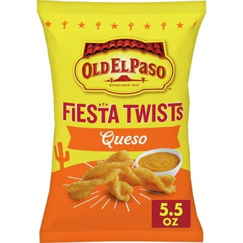 Old El Paso Fiesta Twists, Queso Cheese, Cri Corn Snacks, 5.5 oz