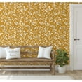 thumbnail image 5 of S4sassy Self-Stick Decorative Wallpaper, Botanical Flower Wall Paper, Textured Vinyl Waterproof Contact Paper, White on Mustard Yellow, 25"x360"inch Removable Walls Covering for Bedroom, Yellow, 5 of 9
