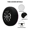 thumbnail image 2 of Rateoe Purlpe And White Polka Dot Pattern Tire Cover Wheel Protectors Weatherproof Wheel Covers Universal Fit for Trailer Rv SUV Truck Camper Travel Trailers Accessories-17 inch, 2 of 6