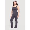 thumbnail image 2 of Women's Plus Size Acid Wash Textured Knit Flare Leggings, 2 of 4
