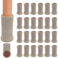 thumbnail image 1 of 24 pieces chair socks, non-slip knitted highly elastic furniture leg socks,floor protectorsblack, 1 of 4