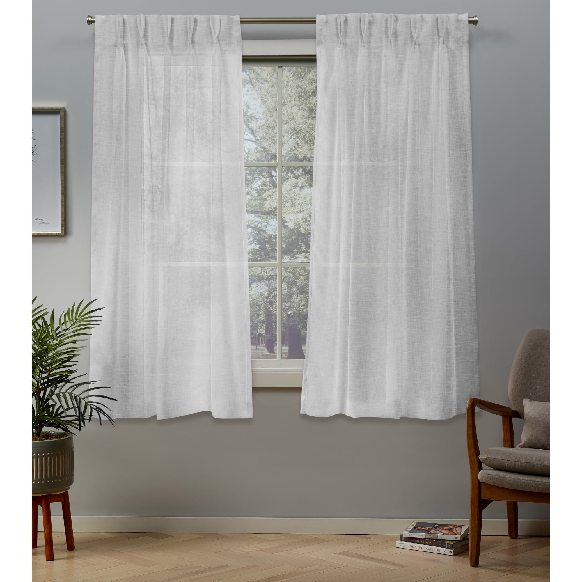 Exclusive Home Belgian Pinch Pleat Curtain Panel Pair - Walmart.com