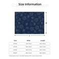 thumbnail image 5 of Honeii Snowflake Dark Blue print throw blanket, crafted from cozy cotton flannel, offers versatile home decor as a bedding suitable for all seasons.-50"x40", 5 of 6