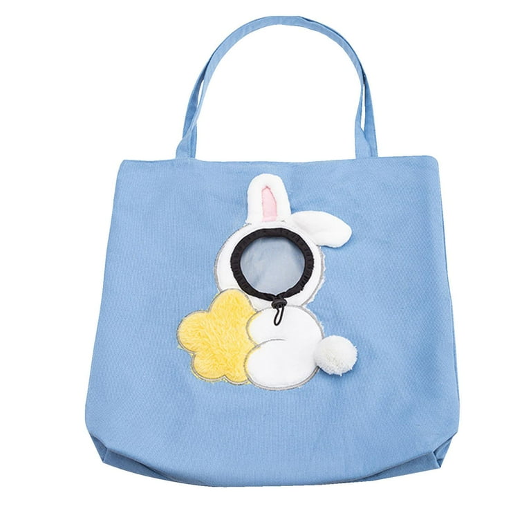 Pet Shoulder Carrying Bag, Cute Rabbit-Shaped Pet Canvas Shoulder
