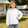 thumbnail image 6 of Resicozy Cute Hoodies for Kids Long Sleeve Pullover with Pocket Hoody Sweatshirt Fall Comfy Casual Daily Wear Clothing 3-13 Years White 120, 6 of 7