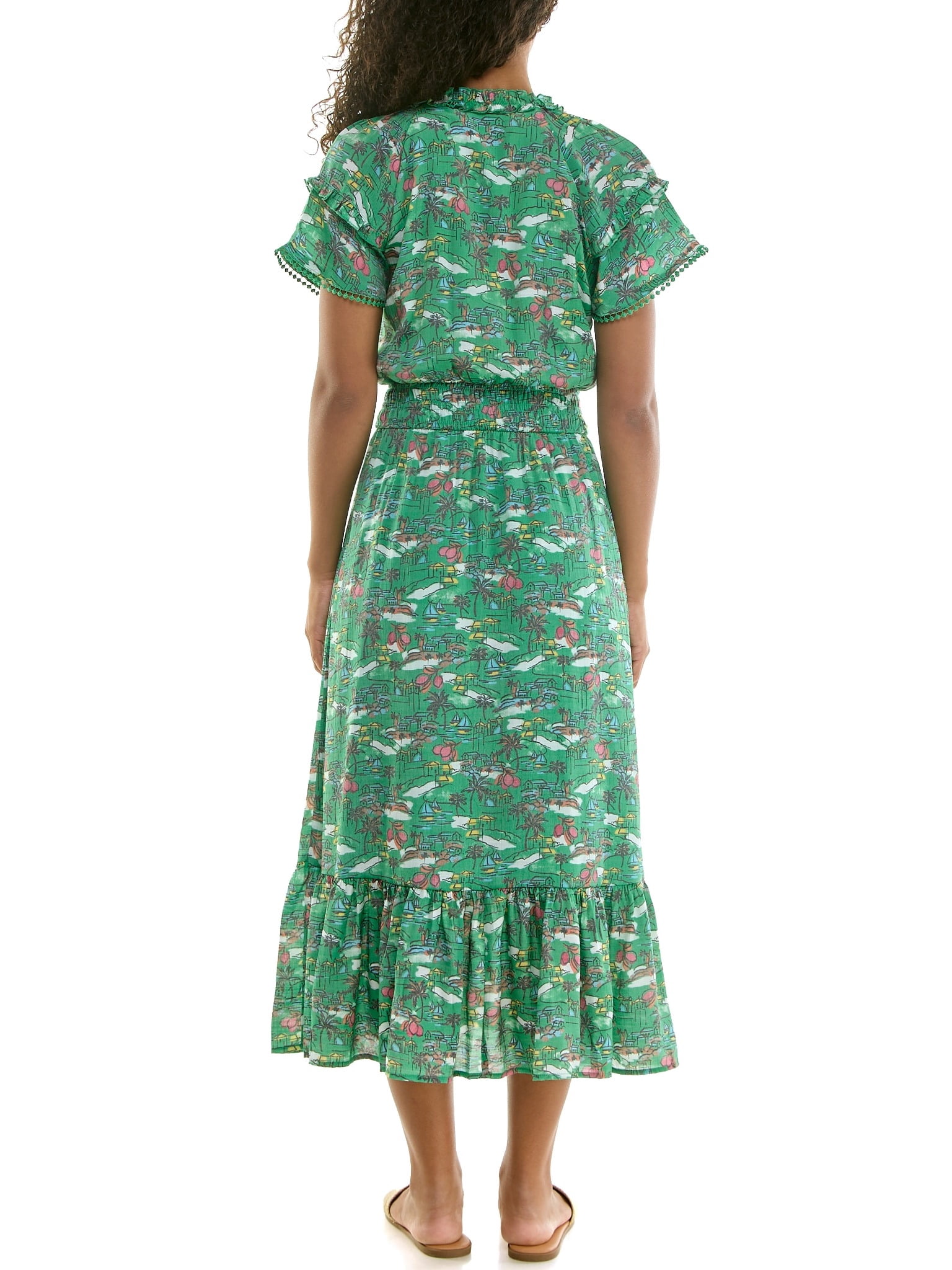 Nanette Lepore Women's Maxi Slub Dress With Bottom Fringe, Sizes XS-XXXL