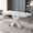 White table top White leg, variant on Stretchable Dining Table, Modern Square Dining Table, Black Marble Table Top+MDF X-Shape Table Leg with Metal Base