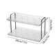 thumbnail image 3 of Estantería De Almacenamiento De Doble Capa Estante organizador de tocador de plástico blanco de 2 niveles para encimera de baño, para cosméticos, estante apilable transparente (1 pieza) Rkxzt, 3 of 8