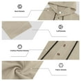 thumbnail image 6 of Xzbqbs Mens Cotton Linen Shirts Slim Fit Button Drawstring Casual Hooded Pullover Tops Fashion Lightweight Solid Color Shirts, 6 of 7