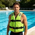 thumbnail image 6 of Cadancy Adult Life Jacket Boating Safety Vest Adjustable Straps Reflective Strips High Buoyancy PFD Water Sports Swimming Fishing Kayak Emergency Gear Universal Fit, 6 of 7