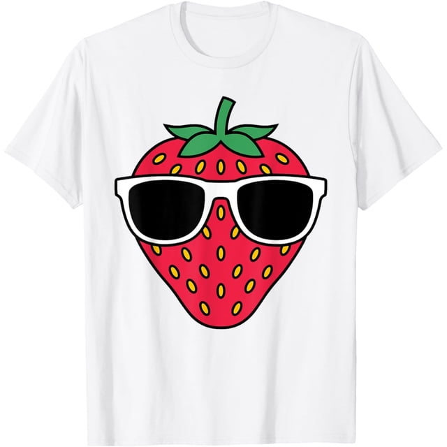 Camiseta divertida con diseño de fresa para mujeres y hombres