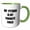 Green/White, variant on 3drose, My Python Is My Favorite Child Funny Snake Pet Mom Dad Humor Joke, 11oz Two-tone Yellow Mug