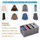 thumbnail image 4 of Caja de almacenamiento de armario lavable, alargada y ampliada 47X28X21cm, marco de soporte Organizador de ropa para pantalones Jeans Camiseta ropa interior, más conveniente de usar (9 cuadrícula), 4 of 7