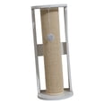 thumbnail image 4 of Cats Scratch Post with Interactive Ball Toy Vertical Scratcher Cat Climbing Pole White Beige 63x25cm, 4 of 9