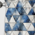 thumbnail image 3 of Designart "Rustic Symphony Of Cobalt Triangles I" Geometric Blackout Curtain Single Panel, 3 of 4