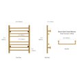 thumbnail image 2 of Sierra Towel Warmer, Polished Gold, Dual Connection, 8 Bars, 2 of 6