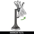 thumbnail image 6 of mDesign Modern Motion Sensor LED Lighted Makeup Bathroom Vanity Mirror, Large 8" Round, 3X Magnification, Hands-Free, Rechargeable and Cordless - Gray/Chrome, 6 of 8