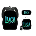 thumbnail image 5 of Mochila de dibujos animados de Disney Pixar Luca para niños, morral escolar de gran capacidad para estudiantes, bolso de hombro para lápices, regalo de Navidad, 3 piezas, 5 of 5