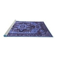 thumbnail image 2 of Ahgly Company Machine Washable Indoor Rectangle Oriental Blue Industrial Area Rugs, 7' x 9', 2 of 4