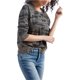 thumbnail image 1 of Suéter de Camuflaje Lucky Brand Verde Pequeño Pull-over, 1 of 1