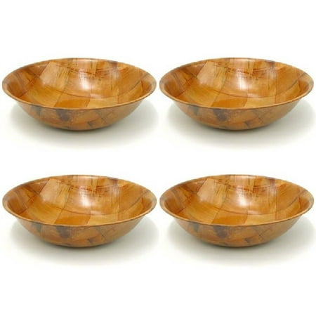 Extra Large Salad Bowl - Winco WWB-10 Wooden Woven Salad Bowl, 10-Inch, Set of 4