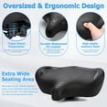 thumbnail image 3 of Oversized Bike Seat for Men & Women Comfort, Extra Wide Bicycle Seat Cushion, Comfortable Wing Padded, Large Replacement Bike Saddle for Peloton Bike, Stationary Exercise Bike, City Bike, Ebike, 3 of 14
