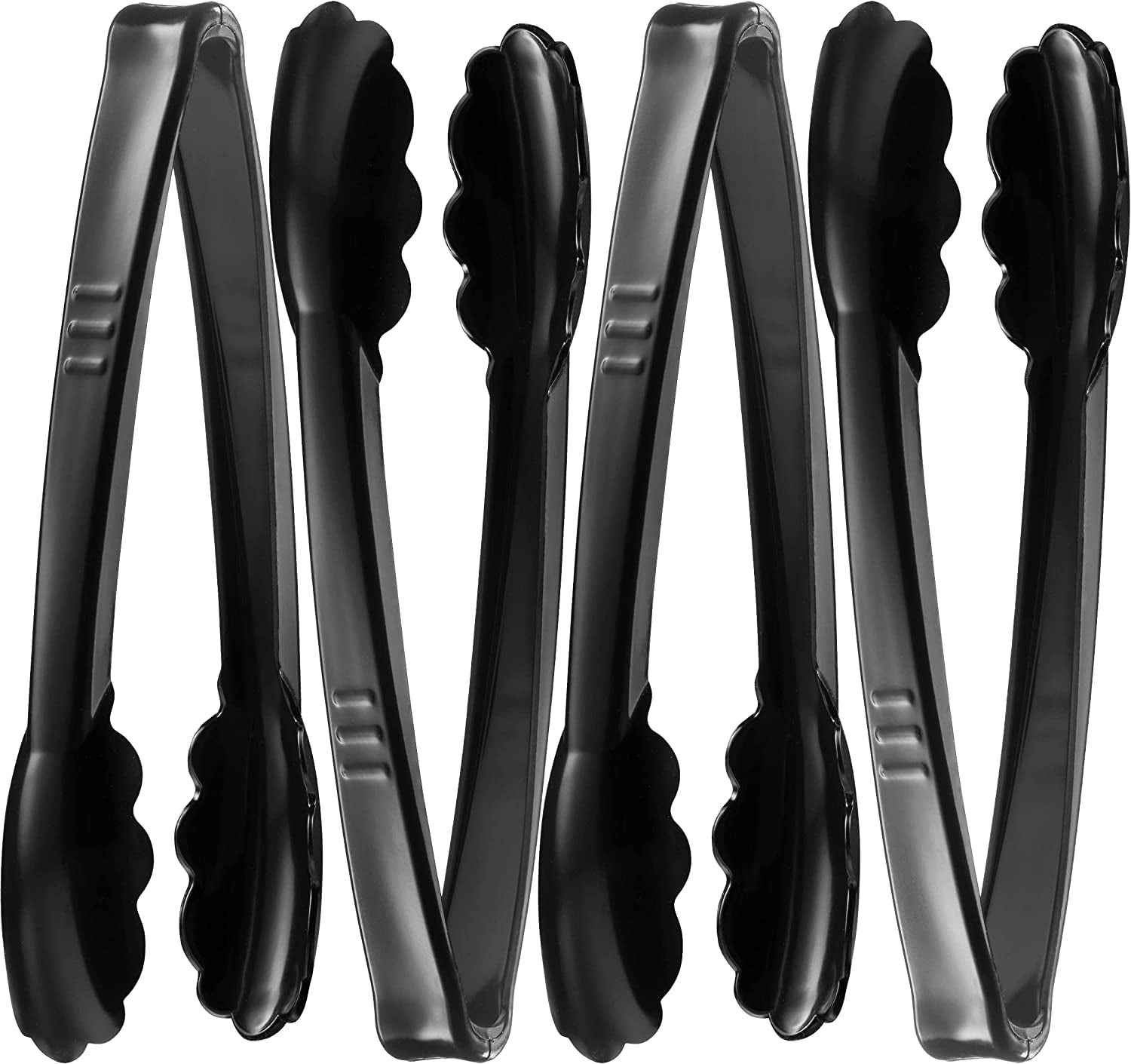 Plastic Tongs for Serving (Pack of 12) 9 Inch HeavyDuty Hard Plastic