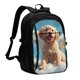 thumbnail image 1 of Balery Cute Angel Winged Dog Mochila con carga USB para hombre y mujer - Mochila impermeable y antirrobo para laptop con puerto USB para viajes, trabajo, 1 of 7