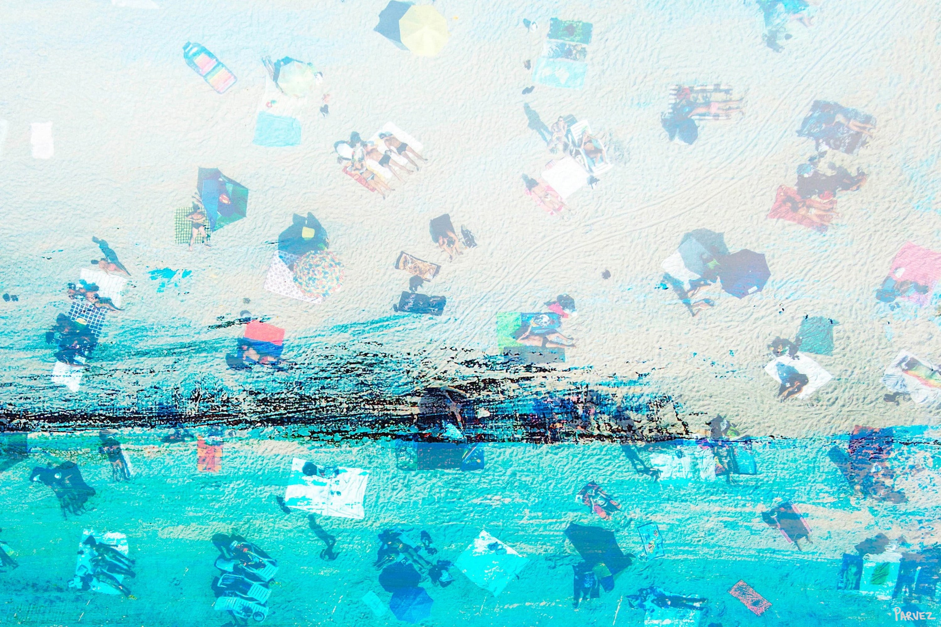 "Sunbathers" Painting Print on Wrapped Canvas
