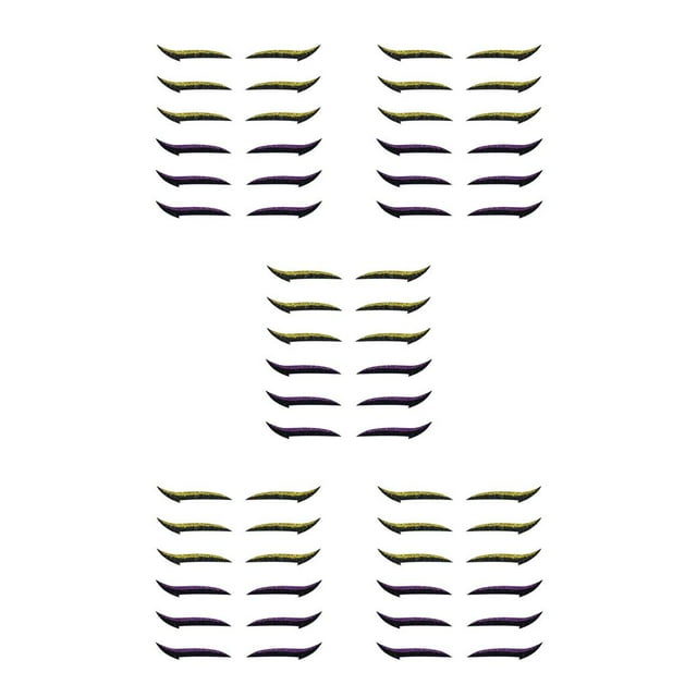 relayinert Reusable Eyeliner Sticker Double Eyelid Glitter Line Strip Makeup Party Cosplay No.3 5Set