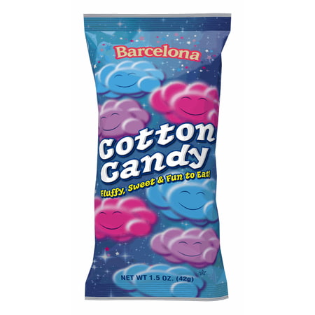 Barcelona Cotton Candy Tri Flavor Cherry Blue Rasberry G 1 5 Oz Bag 6 Bags
