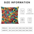 thumbnail image 5 of BANET Throw Pillow Cushion Cover, Color Pattern Summer Inspirations, Decorative Pillow Case 22x22in, 5 of 5