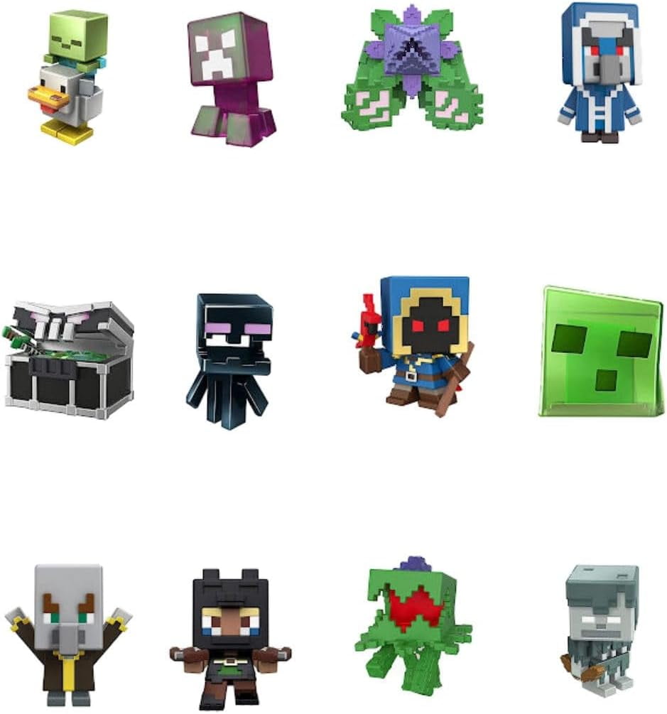 Minecraft Dungeons Series 24 Mini Figure Mystery Pack Bundle of 3 Packs